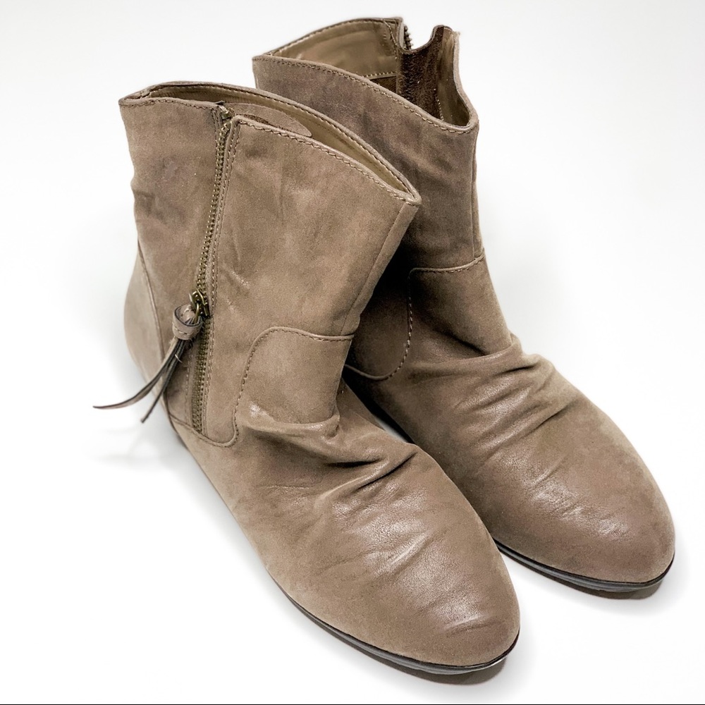 R2 Footwear Booties Brown Zipper